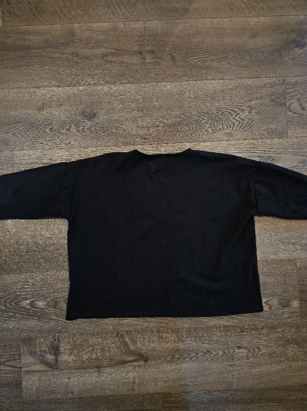 Eileen Fisher Black Crew Neck 3/4 Sleeve Shirt, Size Small Petite - Picture 5 of 5